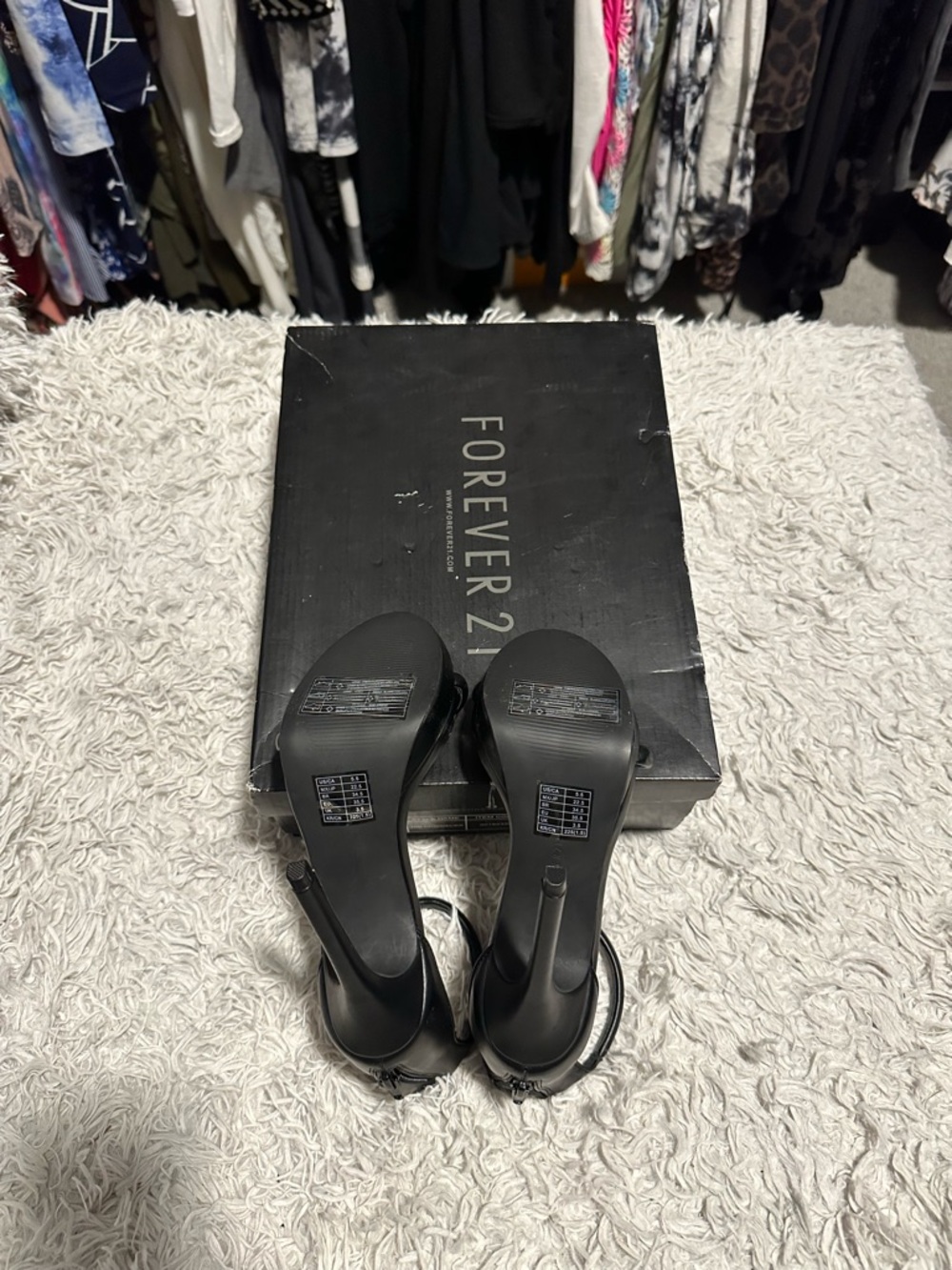 Forever 21 Black Strappy High Heel Sandals - Picture 8 of 8